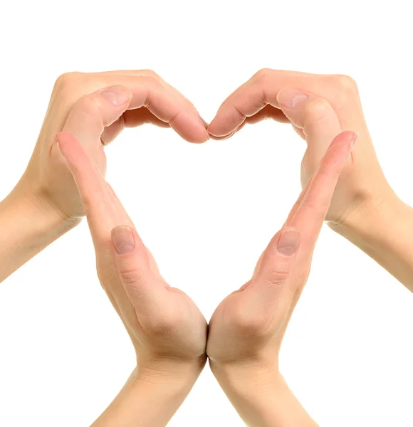 Heart made from hands — Stock Photo, Image
