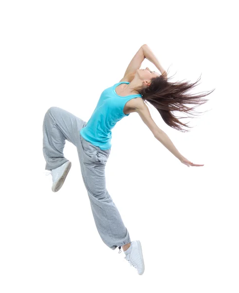 Dançarina adolescente dançando hip-hop — Fotografia de Stock
