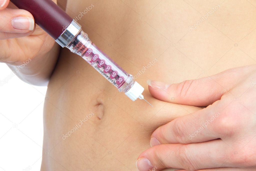 Diabetes patient getting ready for insulin shot