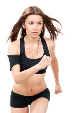 Koşu ve çalışan kadın spor