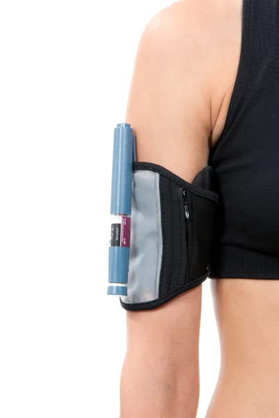 Diabetes diabetisk portabel kwickpen insulinsprøjte - Stock-foto