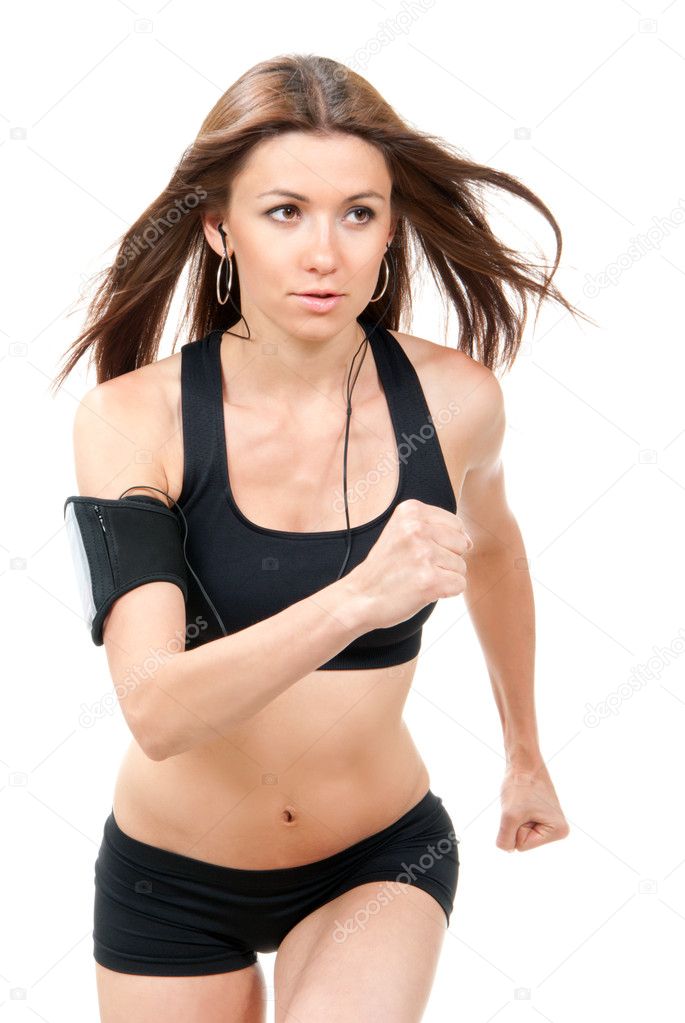 Sports woman jogging and running
