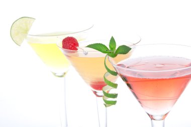 Popular alcoholic cocktails composition clipart