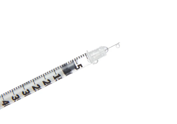 Syringe insulin ready for injection — Stock Photo, Image