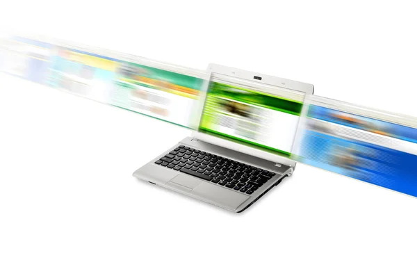 Internet Laptop Aislado —  Fotos de Stock