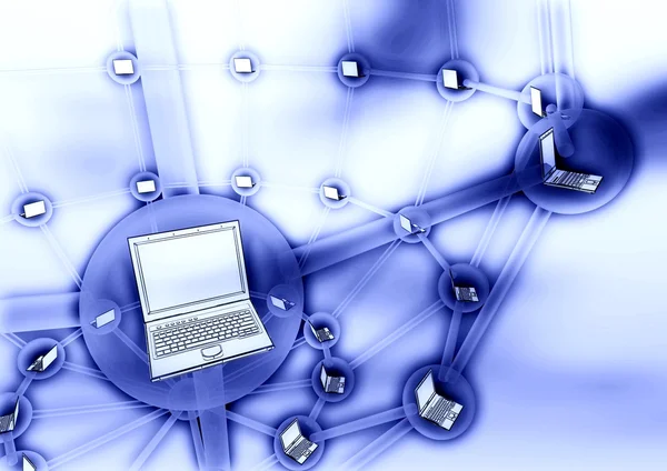 Conceito de rede informática — Fotografia de Stock
