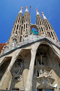 Sagrada familia Gotik tapınak inşa. Barcelona, spain.2009.