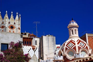 güzel mimari ve süsleme kilise. Bir Lloret de mar,