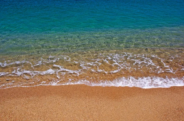 Hermoso paisaje marino en la playa de Lloret de Mar, Costa Brava, S — Foto de Stock