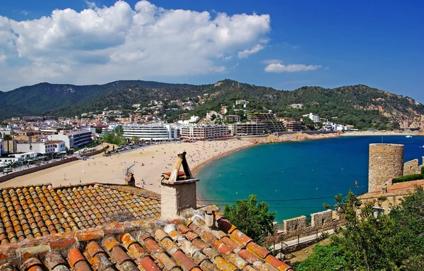 Veduta del paesaggio urbano di Tossa de Mar, Costa Brava, Spagna. Più nel mio g — Foto Stock