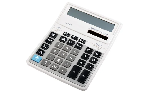 Профессиональный бухгалтерский калькулятор, изолированный на белом Backgorund . — стоковое фото