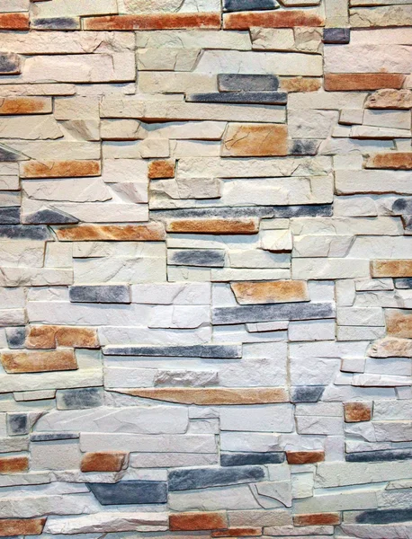Innervägg dekorerad med sten som abstrakt bakgrund. — Stockfoto