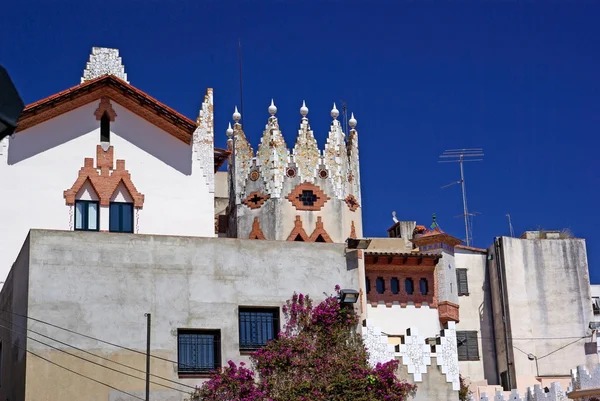 Kostel s krásnou architekturou a ornament. Lloret de mar, — Stock fotografie