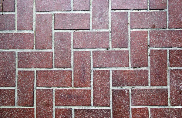 Floor tiled with red bricks. Good as backdrop or background. — Stock Photo, Image