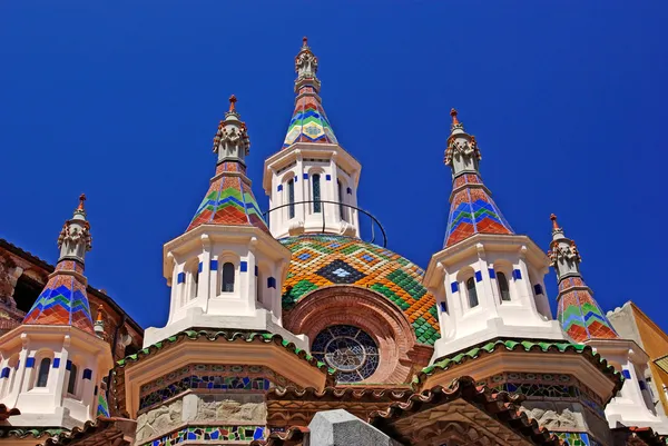 教区教堂的马略卡岛帕尔马罗姆人。略雷特 de mar，布拉瓦海岸西班牙. — 图库照片