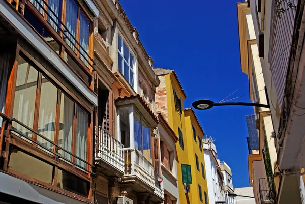 Typical narrow street of Lloret de Mar, Spain. — Stock Photo, Image