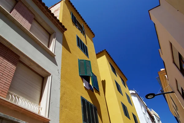 Bright architecture of small Lloret de Mar city. Costa Brava, Sp — Stock Photo, Image
