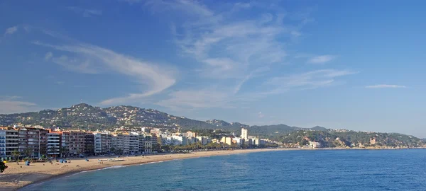 Panoramautsikt över lloret de mar by. Costa brava, Spanien. — Stockfoto