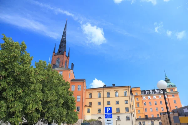 Mimari görünüm eski Merkezi Stokholm, İsveç. — Stok fotoğraf