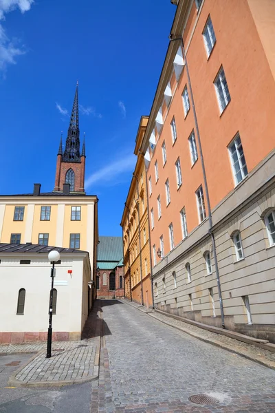 Vista de la arquitectura del antiguo centro de Estocolmo. Swefen, Escandinavia — Foto de Stock