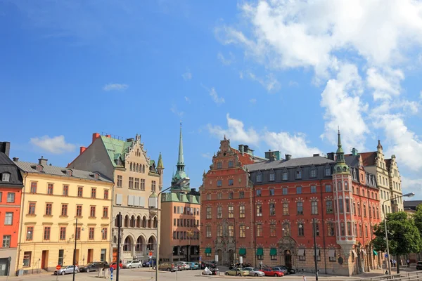 Cityscape of old central Stockholm, Sweden. — Stock Photo, Image