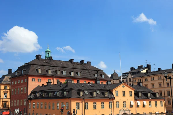Panoráma starého centra Stockholmu, Švédsko. — Stock fotografie