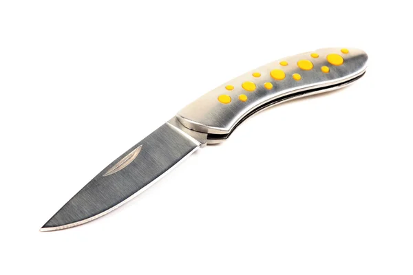 Kapesní nůž izolovaných na bílém pozadí. — Stock fotografie
