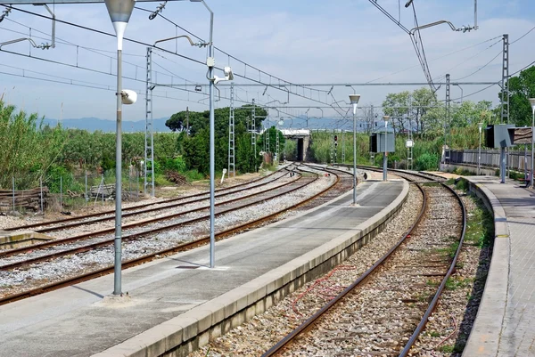 Rail way station in Blanes, Spain. — Stock Photo, Image