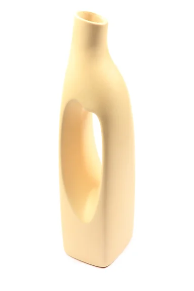 Moderne Vase für Blumen mit Herz in Form isoliert auf weißem Bac — Stockfoto
