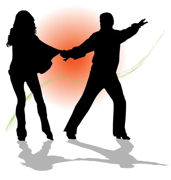 Vector casal dança tango ilustração . — Vetor de Stock