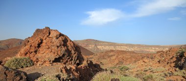 panoramik volkanik çöl. el teide park, tenerife, cana