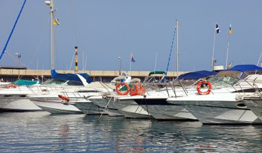 Yat ve tekne limanındaki tenerife, Kanarya Adaları views.