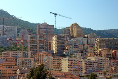 Building of residental skyscrapers in Monaco, Europe. clipart