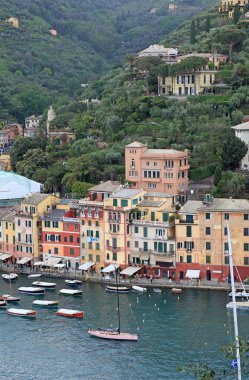 Dünya ünlü Köyü portofino, İtalya.