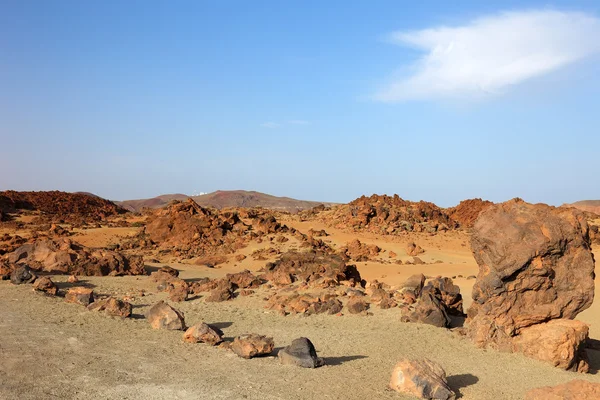 Панорамный вид вулканической пустыни. Эль-Тейде-парк, Тенерифе, Кана — стоковое фото