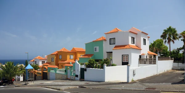 Cityscape lüks villalar, ada tenerife, Kanarya.