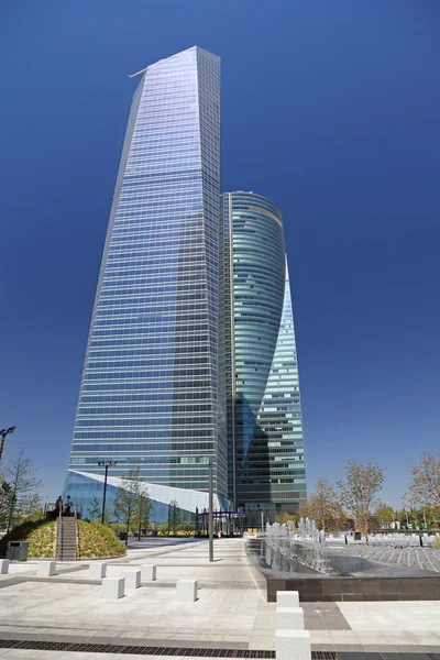 stock image Modern skyscrapers, cityscape of Madrid - the capitol of Spain,