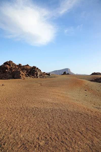 Paesaggio desertico del parco nazionale El Teide, Isole Canarie Teneri — Foto Stock
