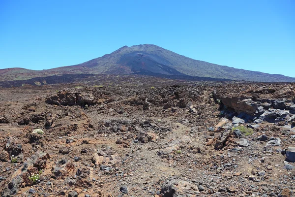 Panoramic view of El Teide volcanic desert, Tenerife, Spain. — Stock Photo, Image