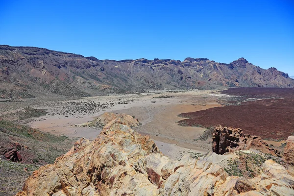 Marťanská pouštní krajina, národní park el teide, tenerife, cana — Stock fotografie