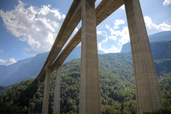 Modern speedway in swiss Alps, Europe. — Stock Photo, Image