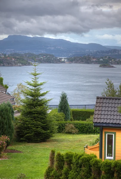 Городские пейзажи Бергена, Норвегия . — стоковое фото