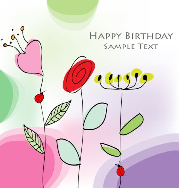 Modern abstract vector card for birthday or romantic gift. Perfe clipart