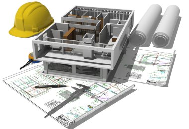 Model of a house clipart