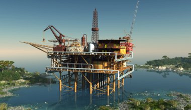 Oil Rig clipart