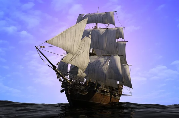 Barca a vela in mare. — Foto Stock