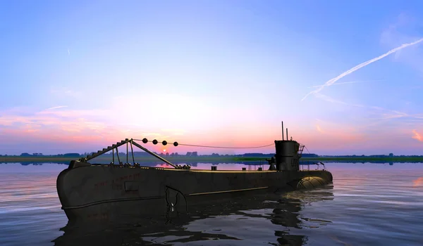 The military ship — Stock Photo, Image