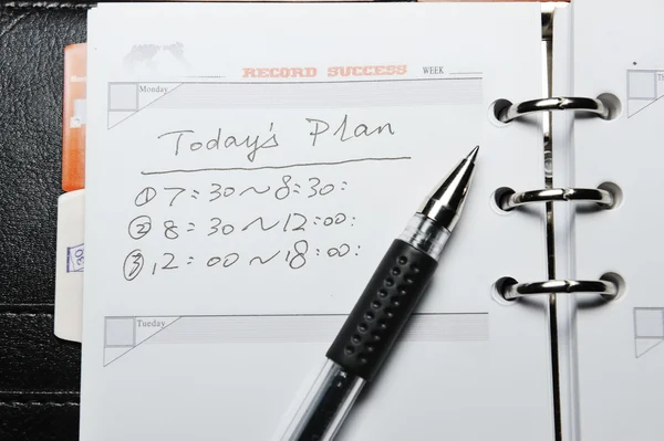 Today's plan — Stock Photo, Image