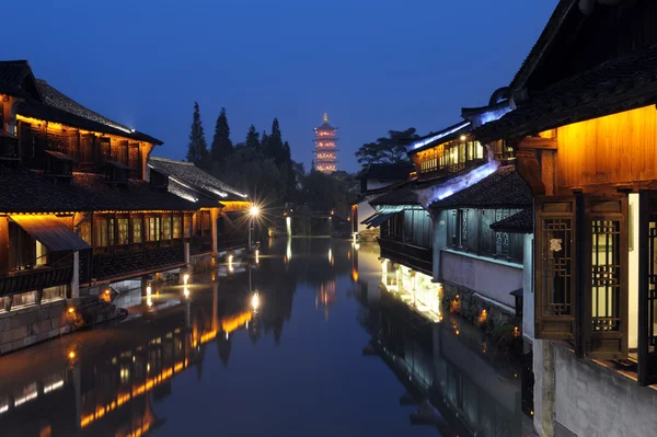 Китайская ночная сцена — стоковое фото
