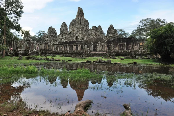 Tempio baionese in angkor thom, cambogia — Foto Stock